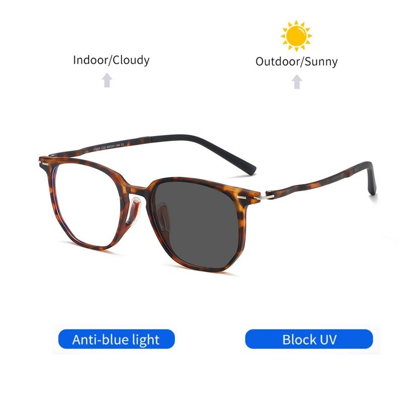 Ultralight  Polygonal Anti Blue Light Reading Glasses For Men Women High Quality Photochromic Presbyopia Glasses