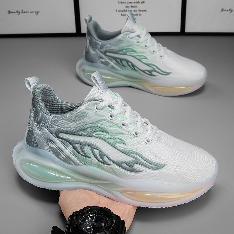 

Мужская обувь Четыре сезона 2025 Новые дышащие сетчатые кроссовки на платформе Молодежные универсальные повседневные кроссовки Живая вспышка 44