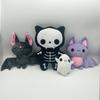 Cute Skeleton Cat Pillow Plush Soft And Cuddly Halloween Animal Toy