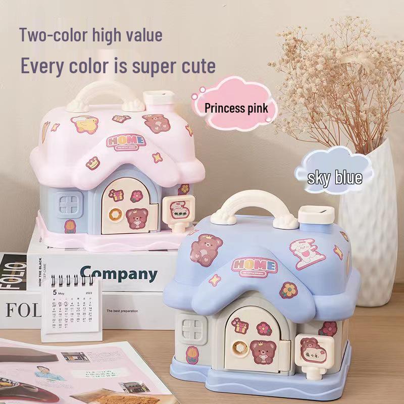 2023 Cute Mushroom House Money Box Cartoon Piggy Bank for Children