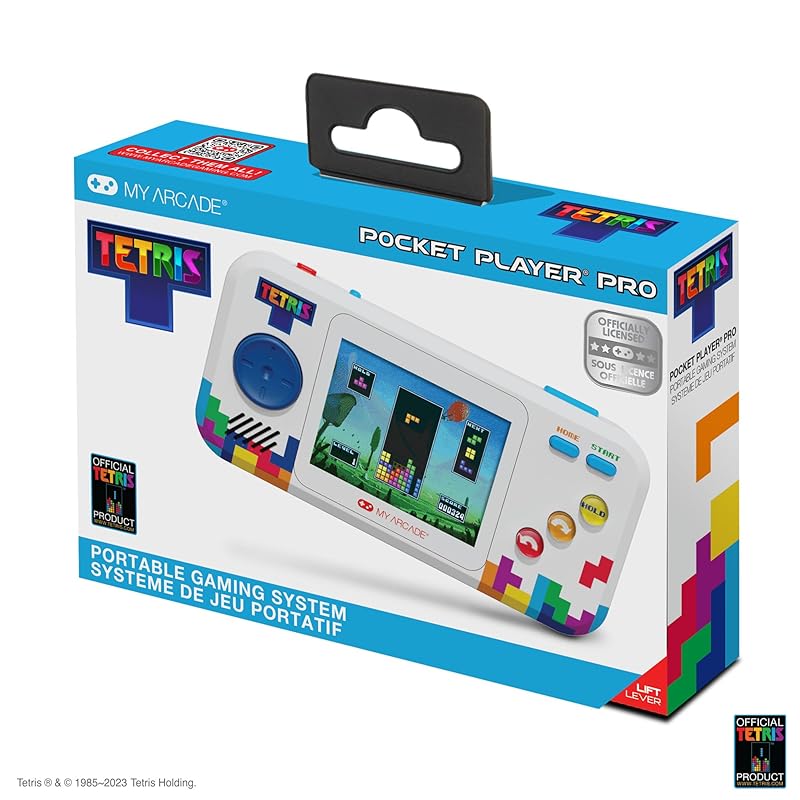 

My Arcade Tetris Pocket Player Pro: Класичний Тетріс, Портативна Відеогра, Аркадний Дисплей 2,75 дюйма, Дитяча Іграшка