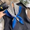 70cm Square Women's Scarf 1 PC Satin Bandanna Bag Scarf Head Band Fashion Print Hair Shawl Wrap Female Neckerchief Hijab