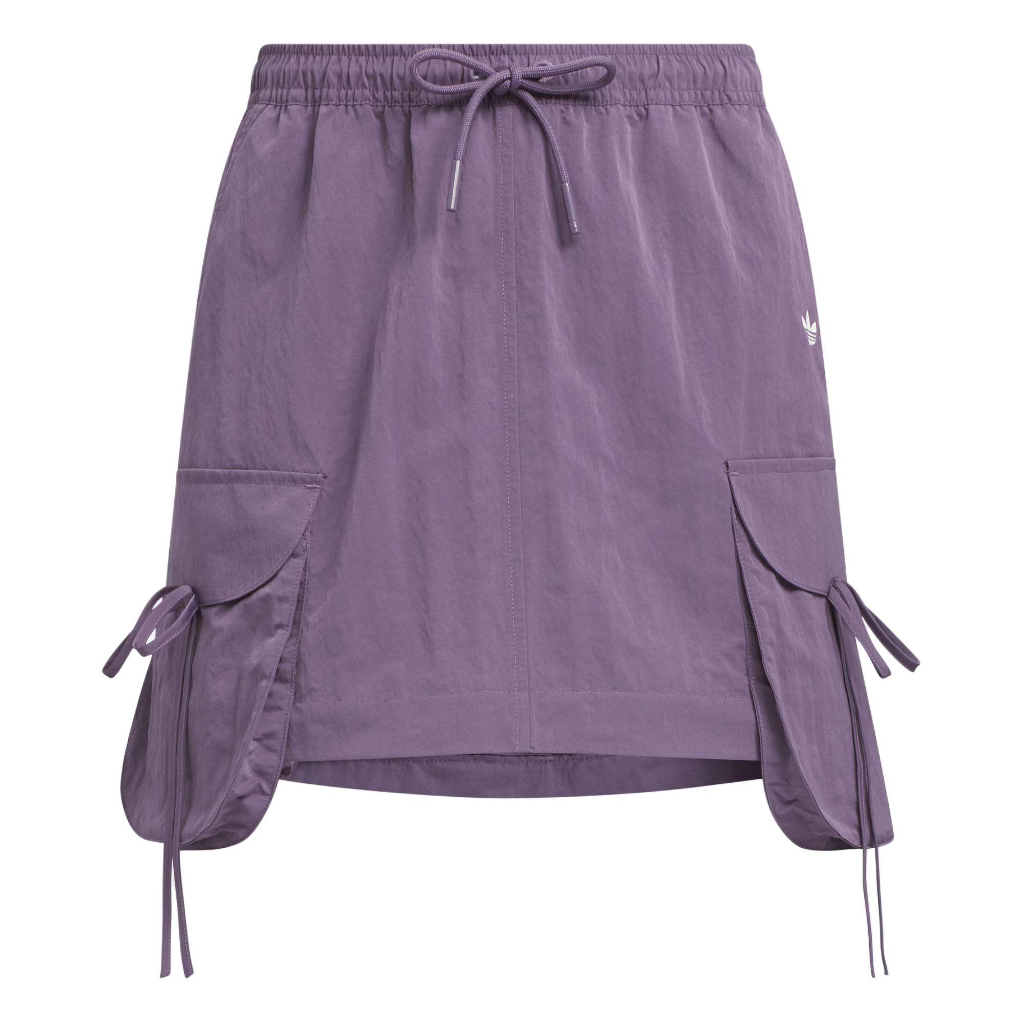 

Adidas Originals Cargo Fashion Simple Loose Lace-Up Multi-Pocket Work Skirt Women skirts Dark-Violet KB8963 S