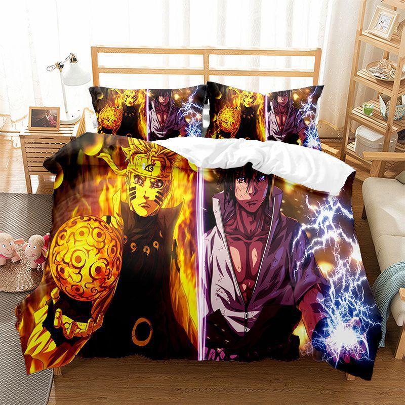 Bedding Fire Forbearance Cartoon Digital Printing Living Bedding Four-Piece Set