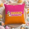 Food Dunkin' Donuts Cushion Cover Plush Fabric Soft Double-Sided Printed Sofa Pillow Case Colorfast Home Decor Gift