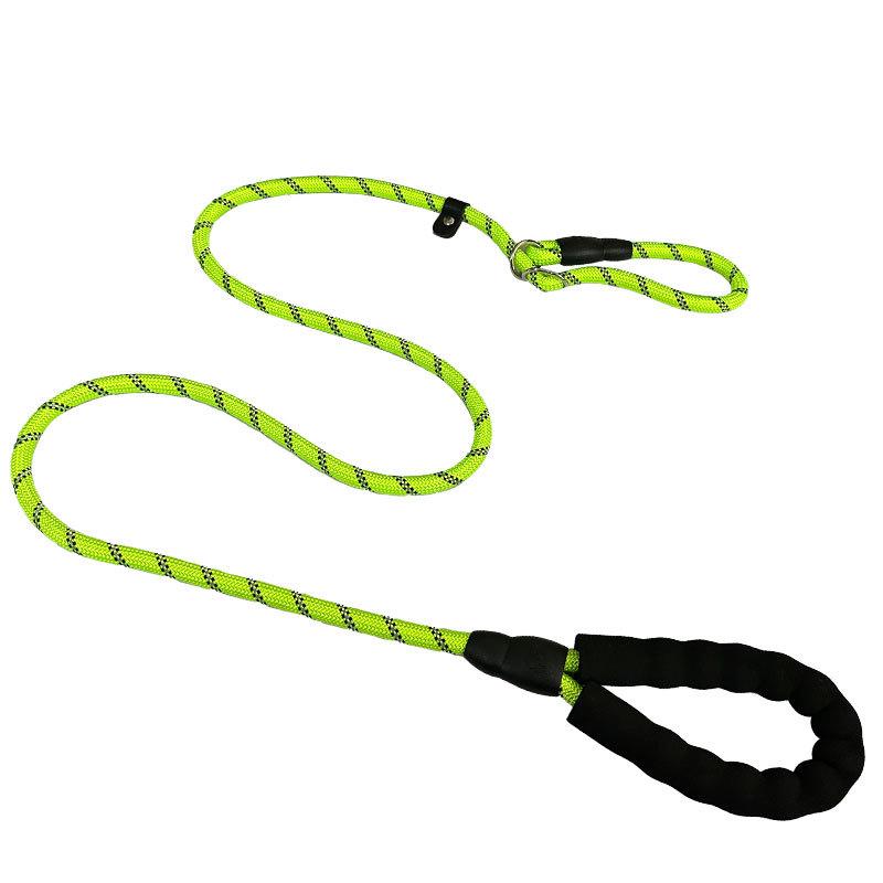 Durable Reflective Rope Dog Leash with Soft Padded Handle Slip Lead for Medium Large Dogs