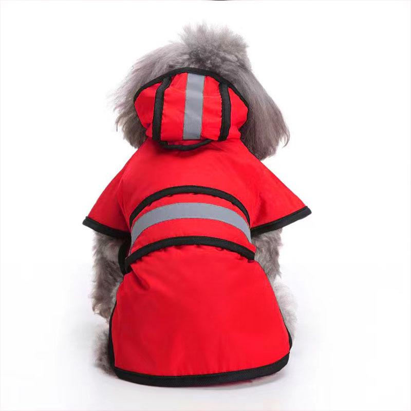 

Reflective Waterproof Dog Raincoat for Medium and Large Breeds - Four-Legged Polyester Design S