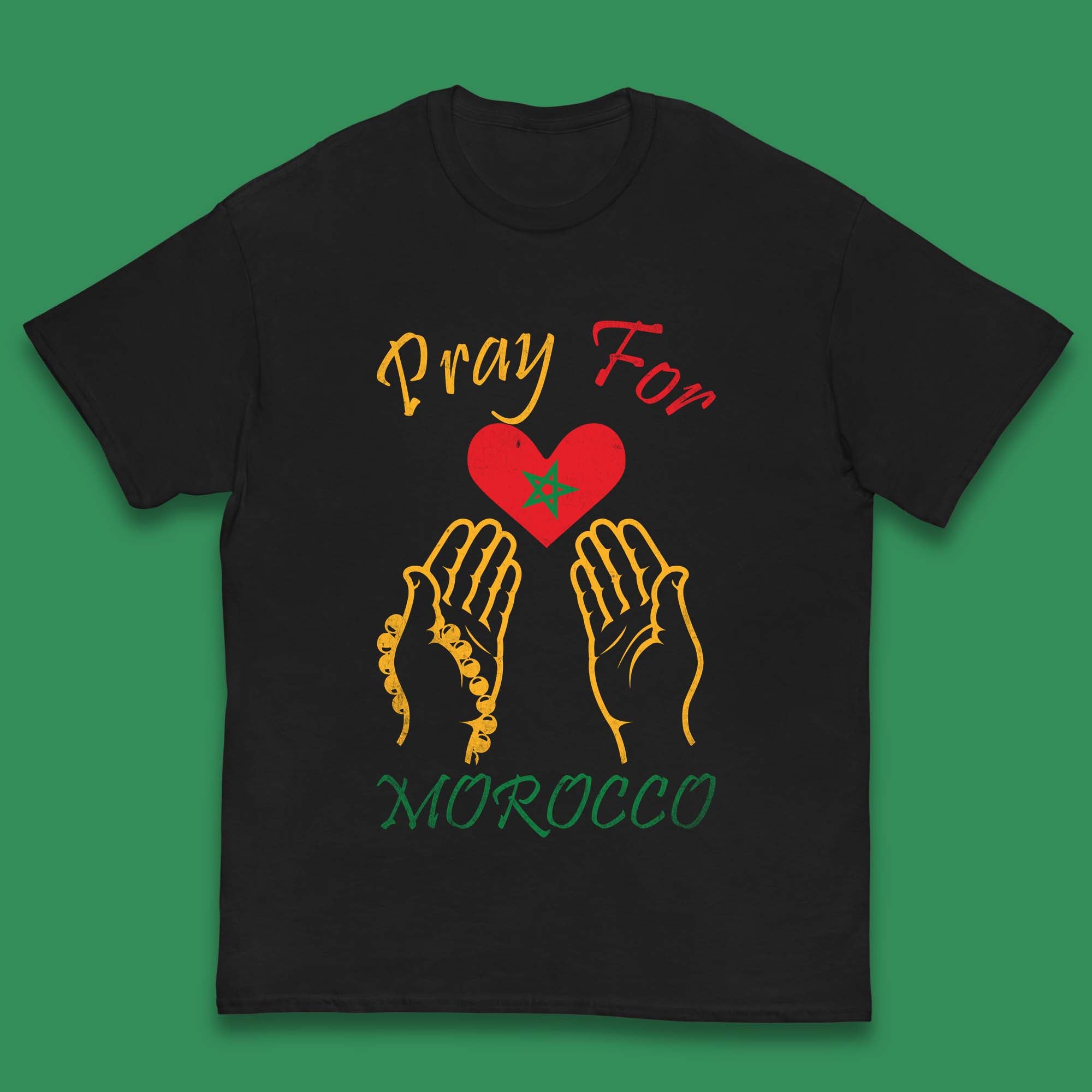 

Pray For Morocco Stay Strong Morocco Earthquake Support Kids T Shirt 160