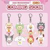 SKZOO X Sanrio Characters Acrylic Keychain, Cute Sitting Cartoon Bag Pendant, Kawaii Anime Keyring Merchandise for Kpop STAY Fans