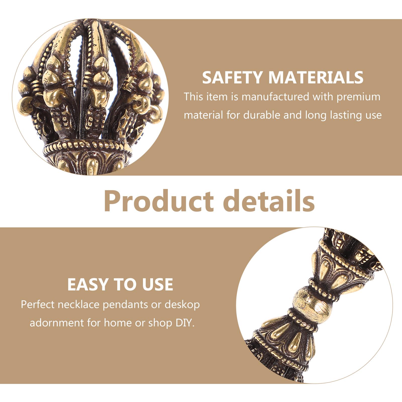 

Tibetan Copper Pestle Pendant Gold Vajra Necklace Pendant Religious Necklace Charm for DIY Neck Chain Home Or Shop Adornment China Mainland