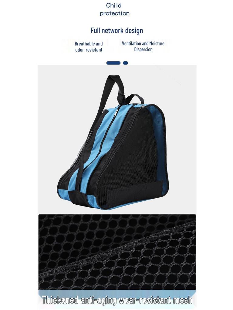 Children's Tri-Layer Single-Shoulder Roller Skate Bag for Boys and Girls