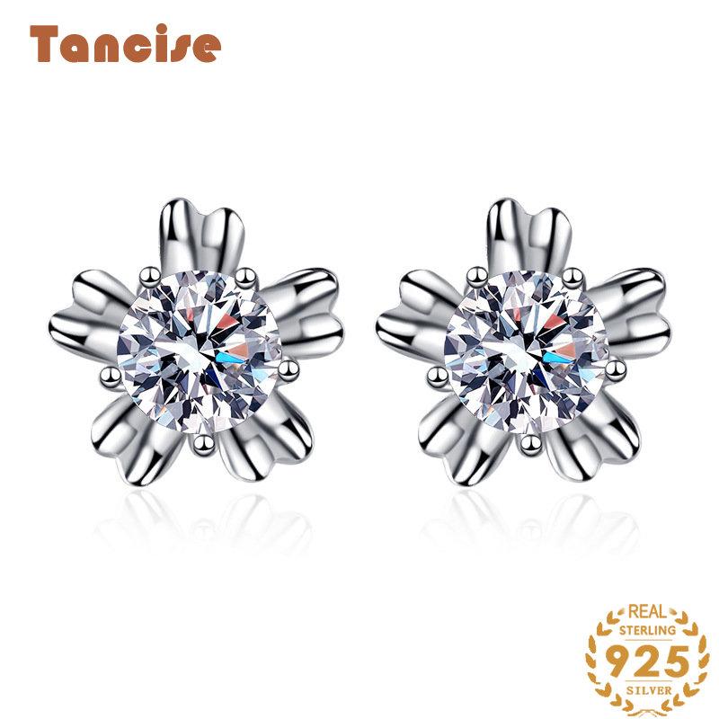 Tancise Moissanite Sëlwer Ouerréng Drop Ouerréng Fir Fraen Hochzäitsfeier Kaddoen_voghion.com