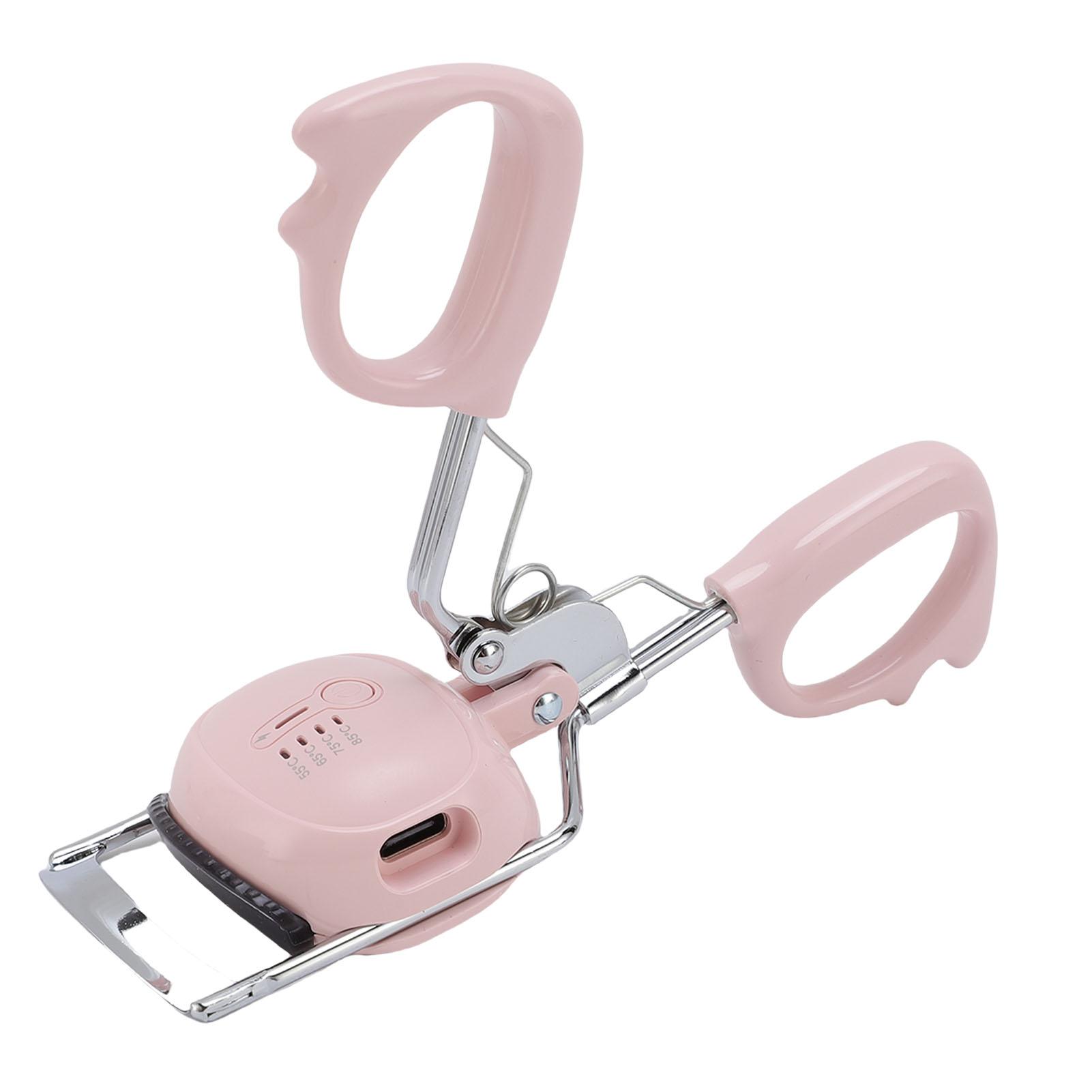 

Heated Eyelash Curler Fast Heat Up 4 Temperature Settings Electric Lash Curler Memory Function розовый