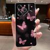 Phone Case For Tecno Pova 6 Pro 5G LI9 Case Tecno Pova 6 5G LI7 Back Cover Luxury Butterfly Flowers Transparent Soft TPU Casing