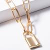 Women Fashion Lock Pendant Choker Necklace Geometric Chain Necklace Girls Jewelry Accessories Gift