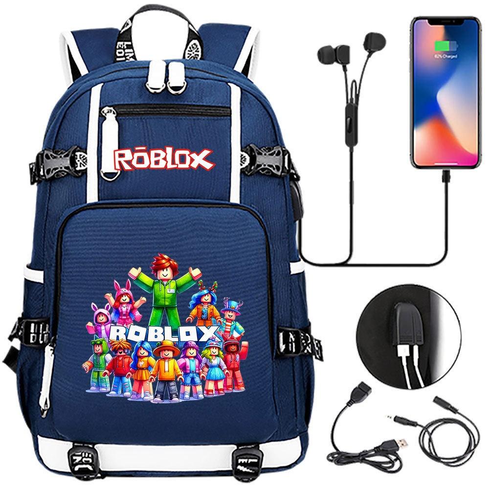Gaming Print Backpack Large Capacity Travel Bag with USB Charging Port for Middle High School Students Boys Girls Teens