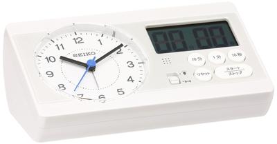Óra Ébresztőóra 100 Négyzet Számítás Hideo Kageyama Modell Seiko Tanulási Idő Tanulási Időzítő Fehér Gyöngy KR893W SEIKO