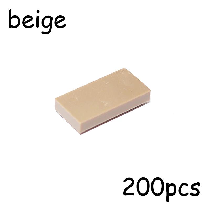 

200PCS MOC Assemble Particles 3069 30070 1x2 Bricks Flat Tile Smooth 1*2 Building Blocks DIY Educational Creative Toy for Kids бежевый