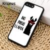 Krajews No Drama Prob Llama Lama Phone Case Cover For iPhone 18 17 Air 16 15 14 plus 11 12 13 pro max coque Shell Fundas