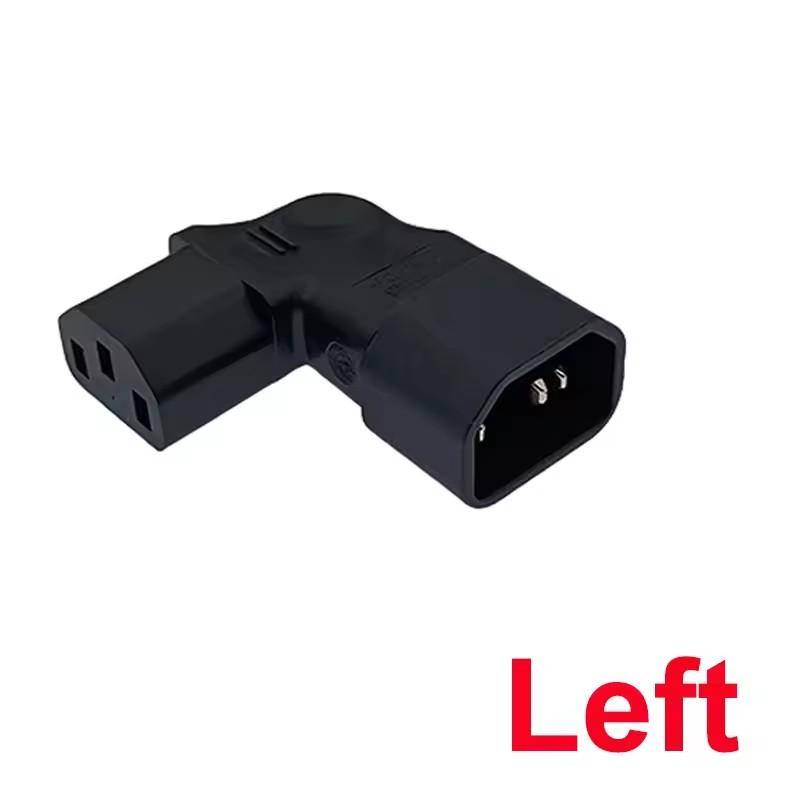IEC 320 C14 to C13 Left Right Angle AC Adapter IEC 3Pole IEC 320 3pin Male to Female extend 90 Degree Down Up Angle AC converter