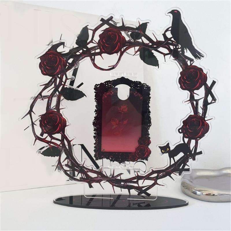 Acrylic Photo Frame with 360Degree Rotation Rotating Photo Holder Suitable for Enhancing Desktop Aesthetics and Styles
