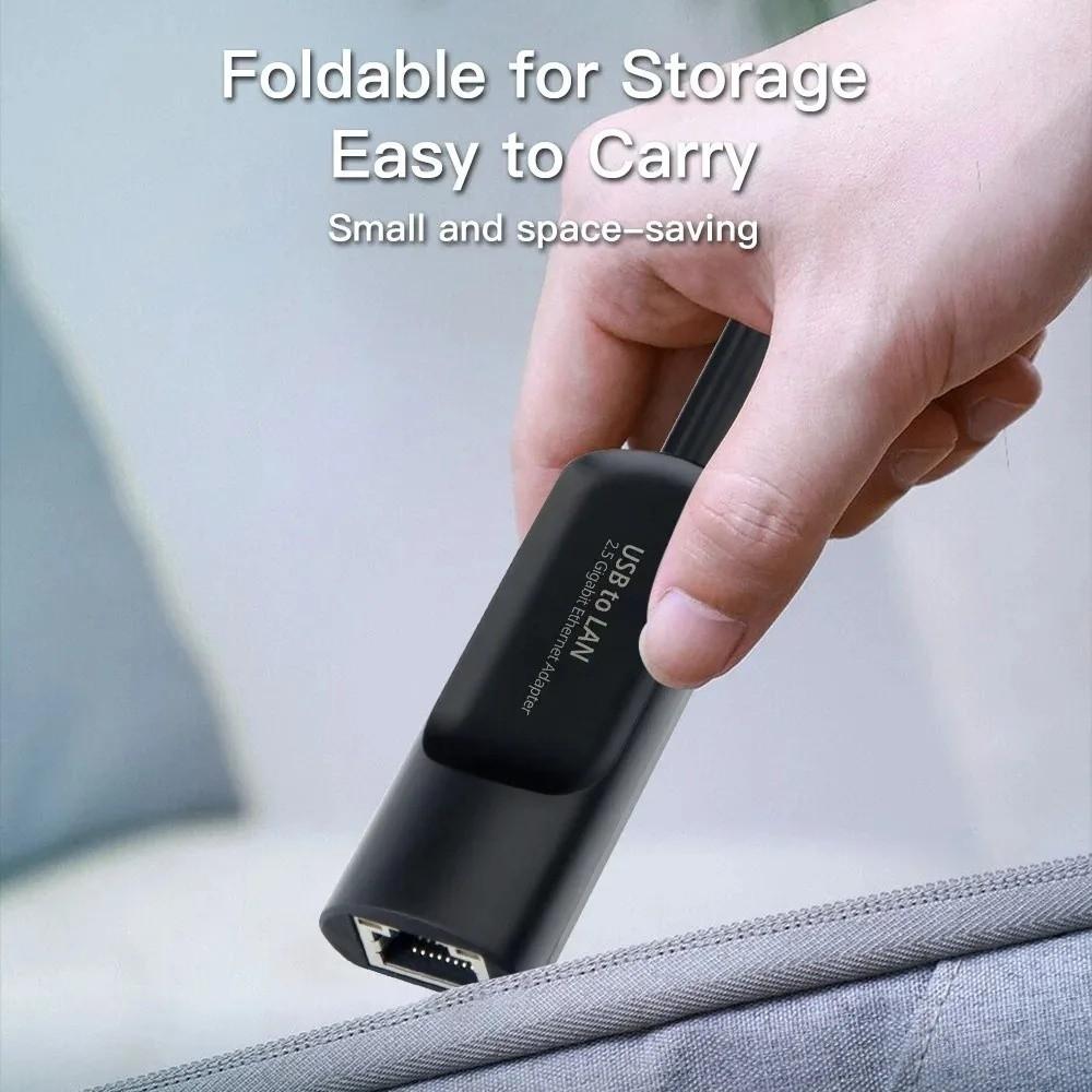 USB 3.0 2.5G USB Network Card RJ45 Port 2.5G Wired Ethernet Adapter Laptops