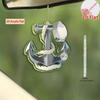 1 Simple Line Anchor Charm - Pre-Bored, Maritime, Versatile | for Vehicle, Bag, Keychain, Nautical, Acrylic Ornament