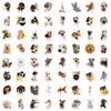 64 Sheets Puppy Cartoon Animal Stickers for Phone Cases, Suitcases, Laptops, Journals