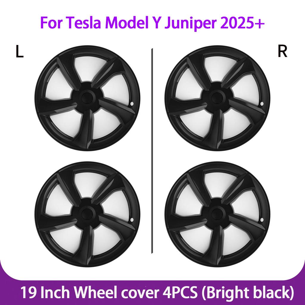 Hubcaps 19 Inch for Tesla Model Y Juniper 2025+ Performance Replacement Wheel Cover Automobile Hub Cap Full Rim Accessories 4PCS