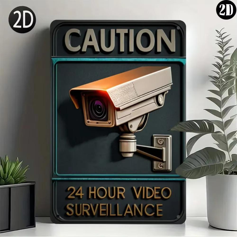 CamVintagePro™ Vintage - Inspired Security Camera Sign | Multipurpose Home & Bar Decoration | Ideal Gift Option