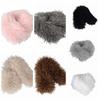 Solid Color Imitation Wool Scarf Magnetic Snap Faux Fur Collar Neckwear Fluffy Muffler  Night Out