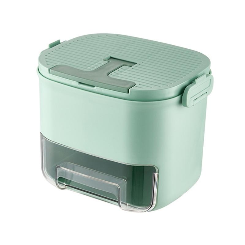 Double Layer Ice Molds With Storage Bin and Lid Easy Press Release Ice Cubes Tray Large Capacity For Freezer Storage