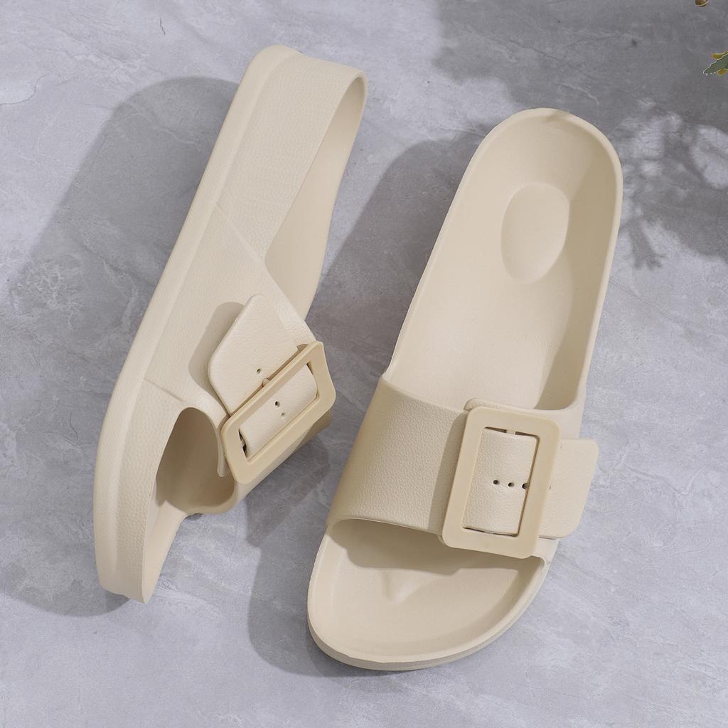 Fashion Summer Women Slippers Lightweight Buckle Thick Sole Slip-On Platform Sandals ladys Soft EVA Outdoor Beach Shoes