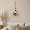Artificial Flower Wreath, Sustainable Hanging Ornaments, with Elegant Flower Decorations for Bedroom Living Room Balcony Cafe Nursery