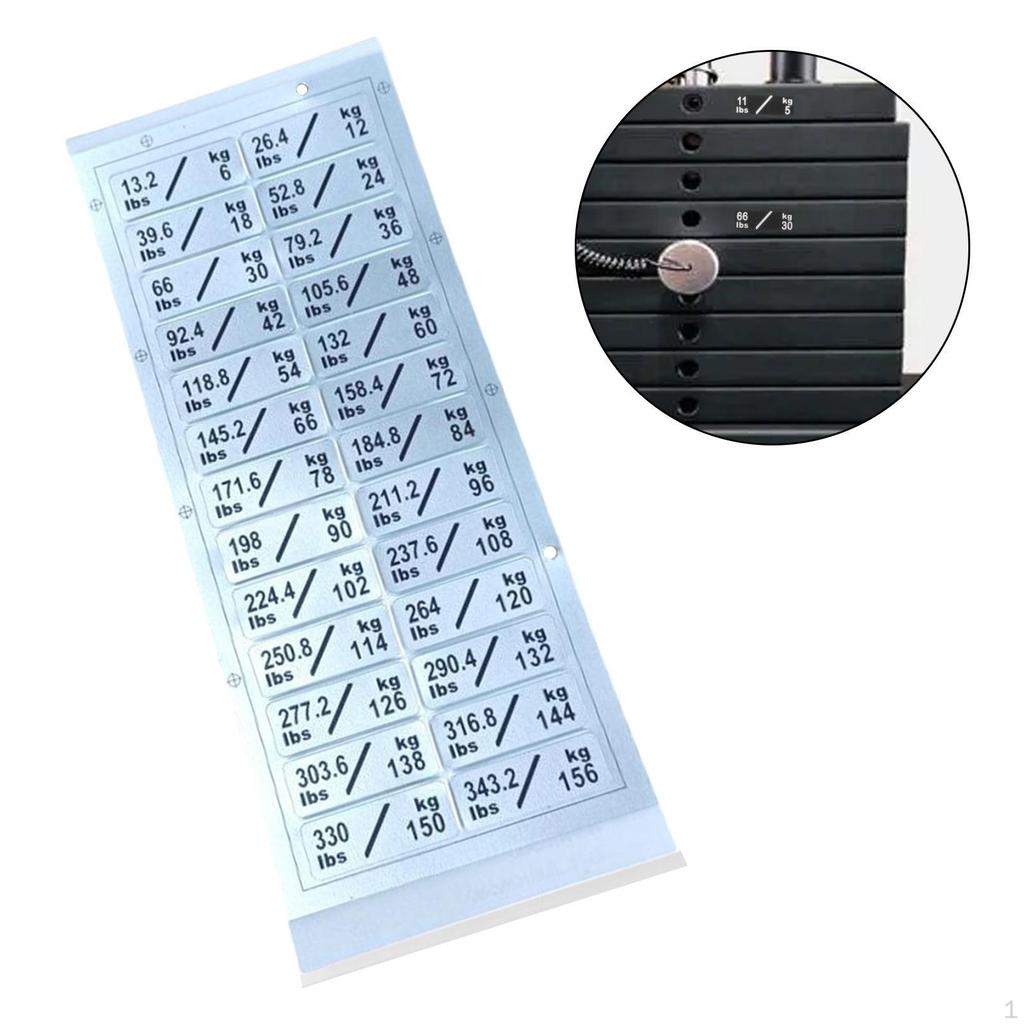 Weight Stack Labels Sticker Decals for Workout Resistance Trainers