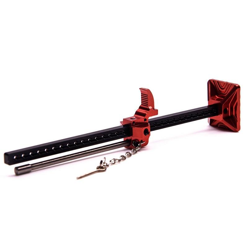 Rc Crawler 110 Car Accessory Full Metal High Lift Jack For Scx10 D90 Red Truck