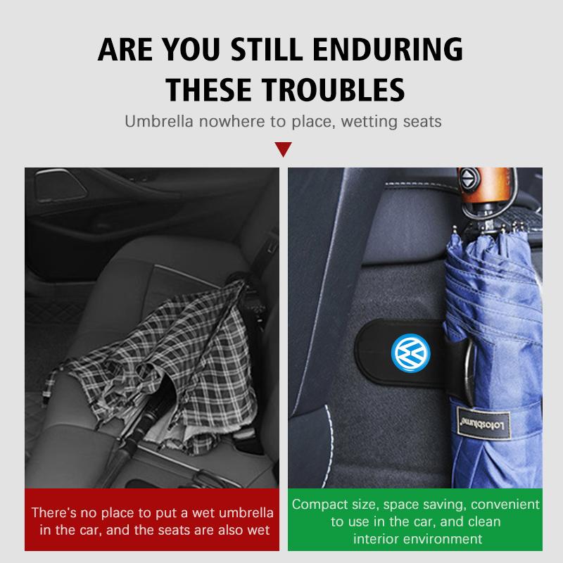 PP Car Umbrella Holder Adhesive Backing Auto Interior Accessory For Volkswagen VW Passat Golf 4 5 6 Tiguan Polo Scirocco Jetta Zj0