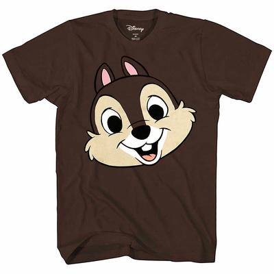 Chip 'N Dale Eichhörnchen Chip Gesicht 100% Baumwolle T-Shirt Herren T-Shirts Oberteil