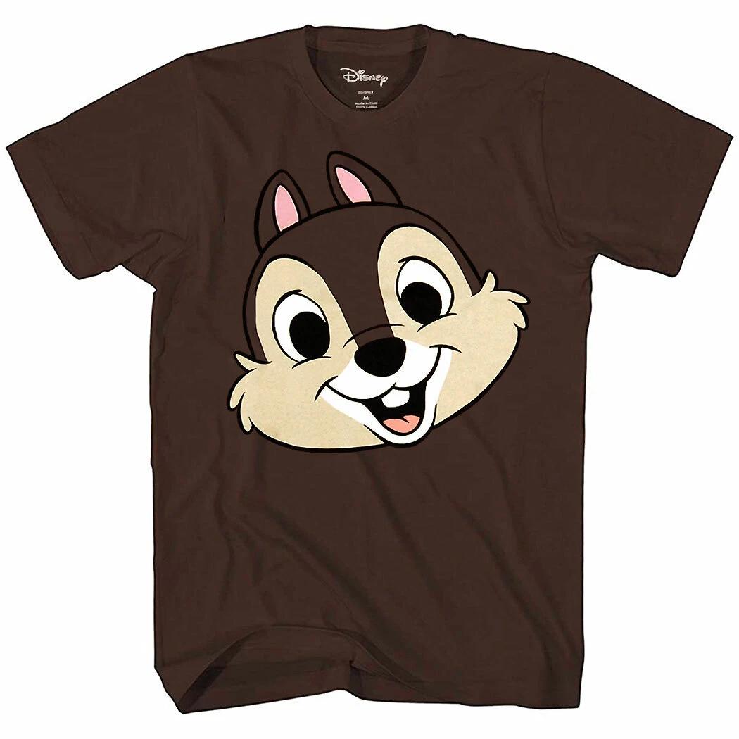 

Chip N Dale Chipmunk Chip Face 100% Cotton T-shirt Mens Tees Top S