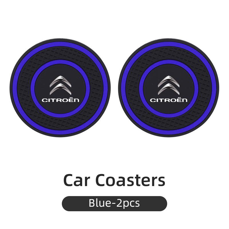

Silicone Double Ring Car Cup Mat Anti-Slip Insert For Citroen C4 C3 C5 C1 C2 Berlingo Celysee Cactus Picasso Aircross Saxo Grand