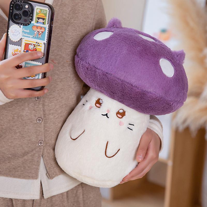 Cute Mushroom Plush Toy Stuffed Animal Doll Pillow Hanging Pendant 32cm Soft Pp Cotton Short Plush Waterfowl Duck Cat Design