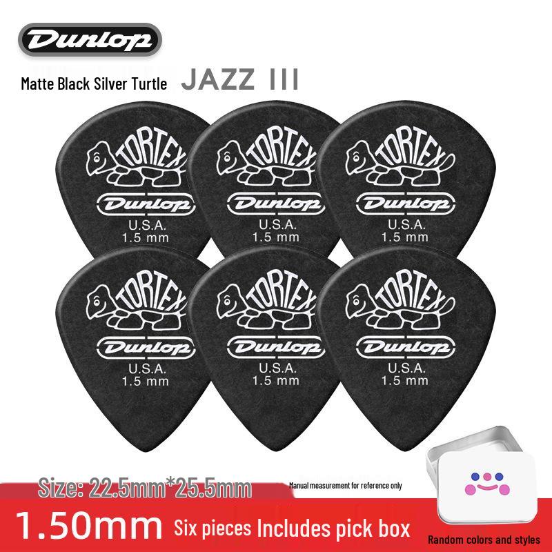 Dunlop Jazz3 Electric Guitar Pick - Genuine Small Turtle Jazz 3-Speed Bass Pick