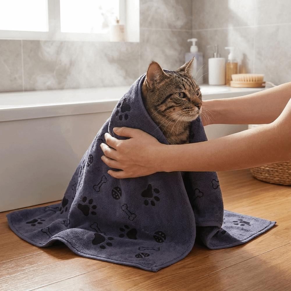 Soft Microfiber Dog Towel Thickened Dog Bath Towels Pet Quick Drying Towel Pet Cleaning