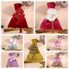 Tope Handle Flower Wrist Bag Vest Shape Festive Sugar Bag Portable Velvet Knot Handbag  Festival