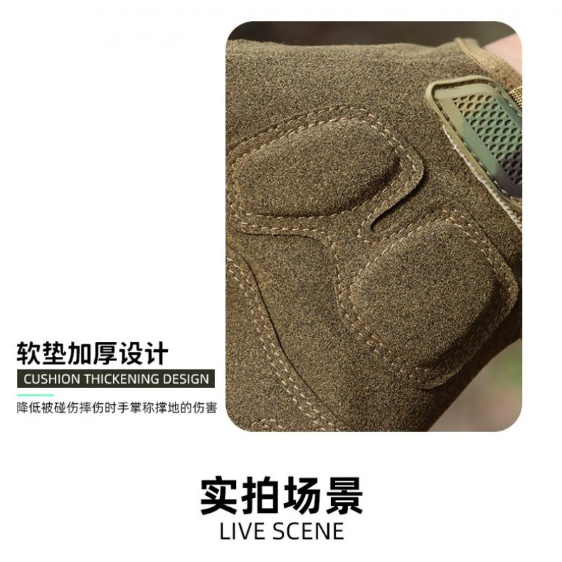 Guantes Tácticos de Medio Dedo Ciclismo Escalada Trabajo al Aire Libre Antideslizantes Grosor Medio Talla Adulto M L XL