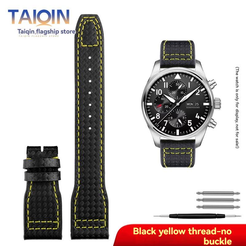 

Universal leather Watch strap 20mm 21mm 22mm For IWC Pilot Spitfire princekin Mark Cowhide Watchband Folding buckle Accessories 20mm