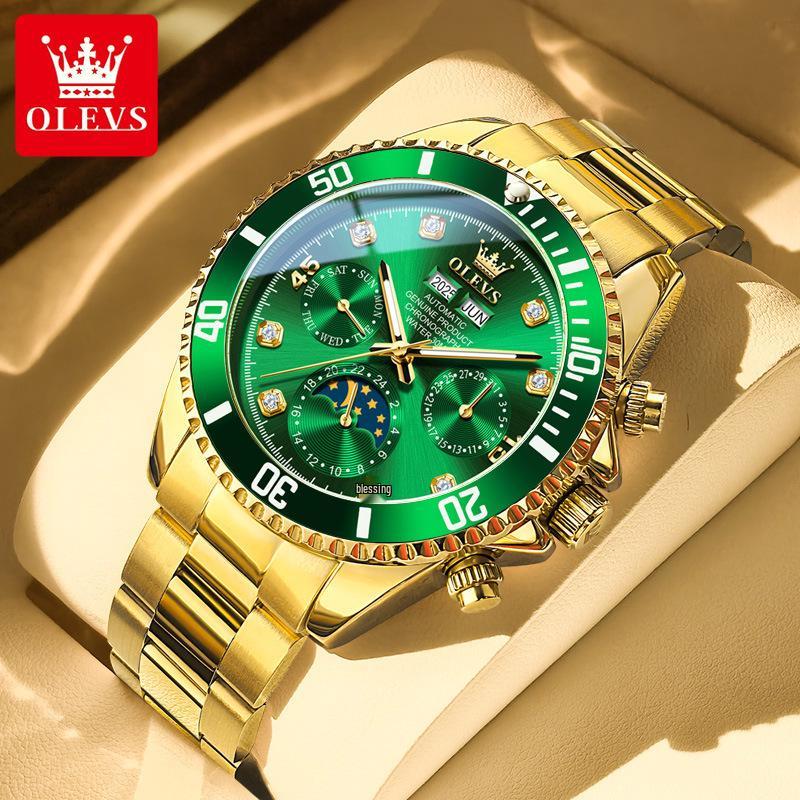 Olis Herren Automatikuhr Ewiger Kalender Daytona Panda Eye Mechanische Uhr