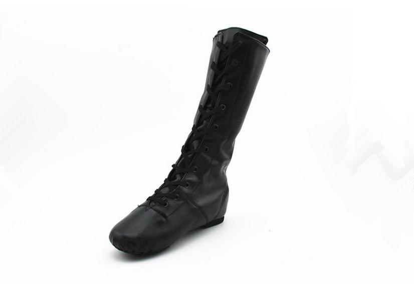 Zapatos de Jazz Suela Blanda PU para Niños y Adultos - Zapatos de Ballet de Cuero Negros para Niñas