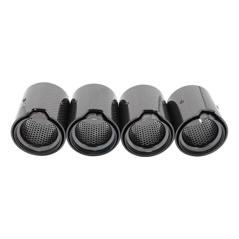 For BMW M2 F87 M3 F80 M4 F82 F83 Exhaust Pipe Tip Upgrade Touring MP erformance Parts Carbon Fiber Black Plated Muffler Tip
