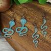 2 Pairs Ethnic Retro Vintage Snake Dangle Earrings Set For Women Long Punk Antique Bronze Gold Silver Color Tribe Drop Earrings